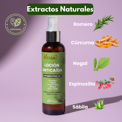 Loción Anticaída con extractos naturales. 125 ml