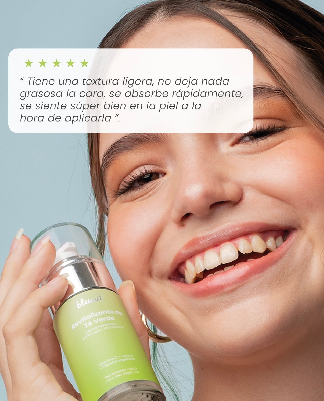 Crema Revitalizante de Té Verde 30 g. Antiedad Cutis Normal a Mixto.