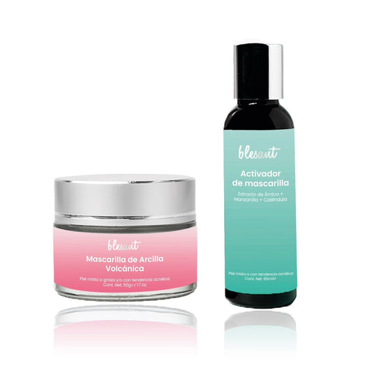 Mascarilla de Arcilla 60 g. Control Brillo Facial y Poros Limpios.