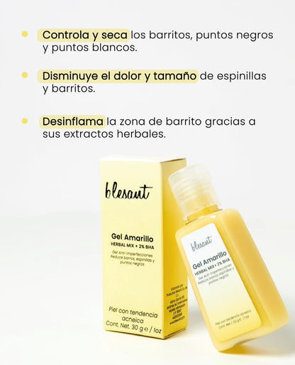 Gel Amarillo 30 g. Adiós Barritos.