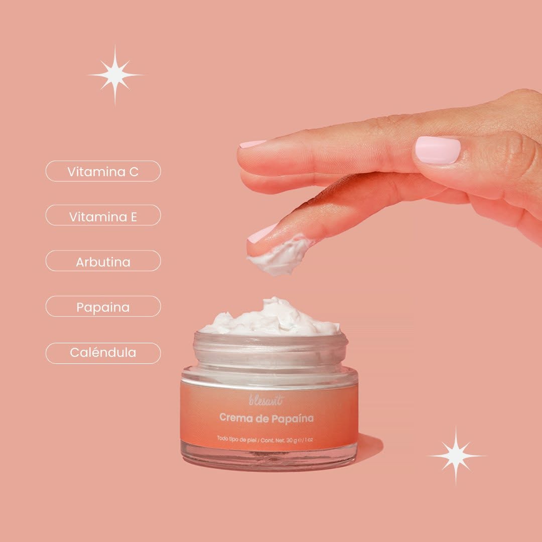 Crema de Papaína 30 g. Despigmentante Corporal y Facial.