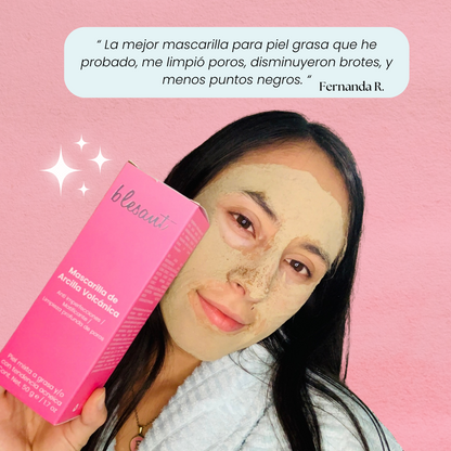 Mascarilla de Arcilla 60 g. Control Brillo Facial y Poros Limpios.