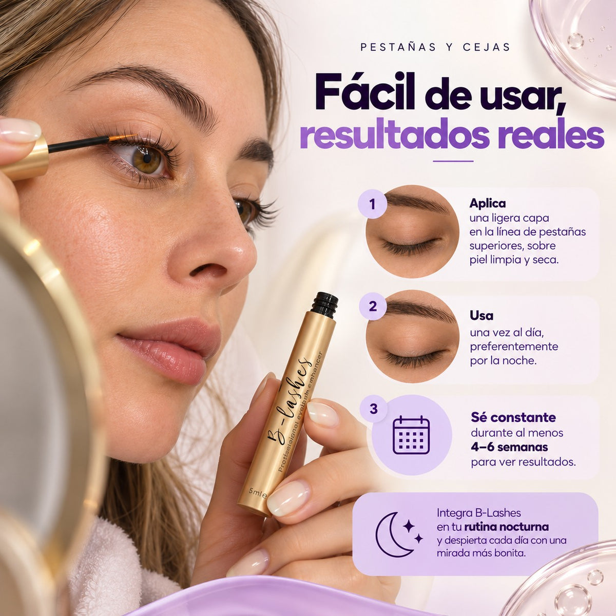 Cómo usar B-Lashes en 3 pasos