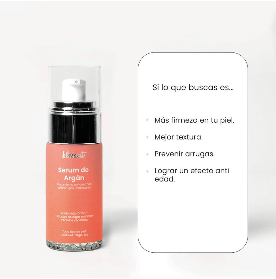 Serum de Argán 30 ml. Antiarrugas y Líneas de Expresión.
