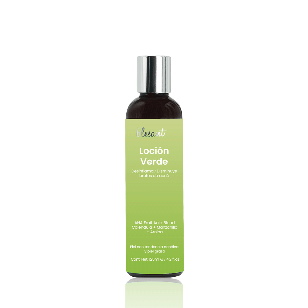 Loción Verde 125 ml. Exfoliante y Desinflamatoria.